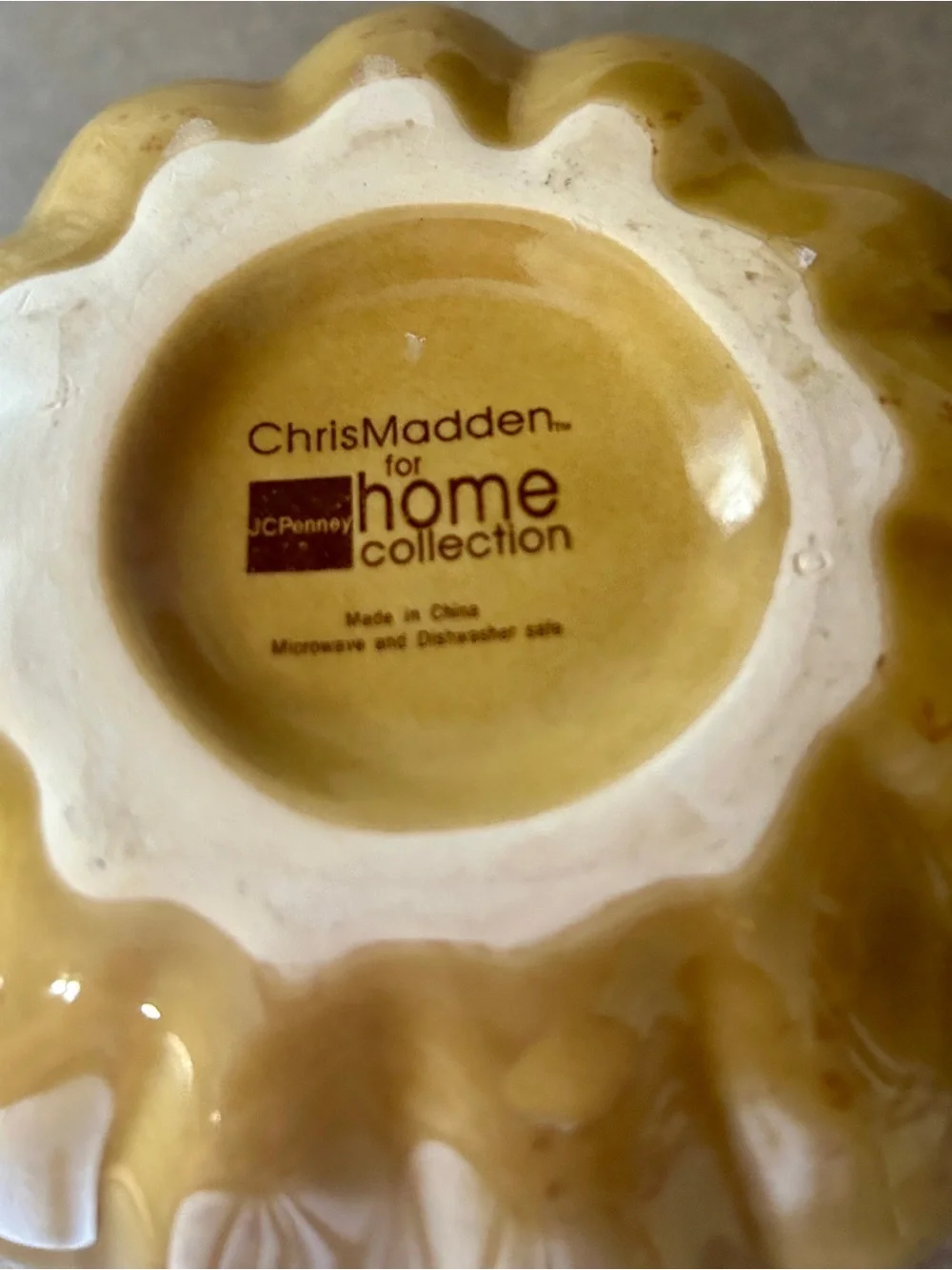 jcpenney ChrisMadden Home Collection Yellow Glazed Ceramic pumpkin candy jar